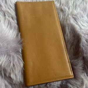 Vintage Large Passport Card Case Wallet Full Grain Leather